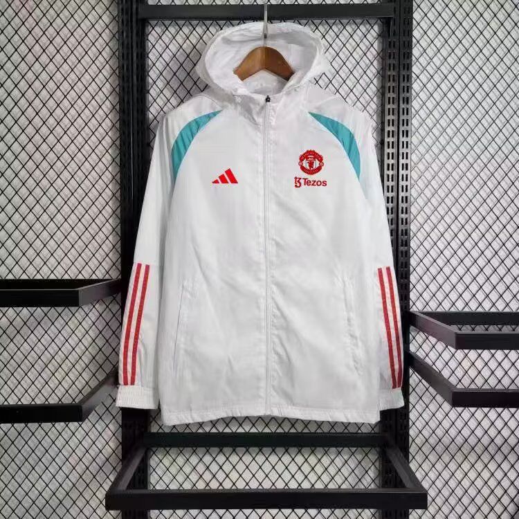 AAA Quality Manchester Utd 23/24 Wind Coat - White/Red
